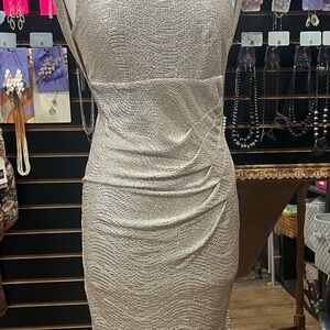 Strapless Metallic Dress